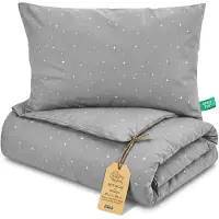 Totsy Baby Kinder dekbed zonder hoes 80x80 cm - Katoenen baby deken en kussen set kinderdeken 80 x 80 en kussen 40 x 35 - Dekbedden kinderdekbed voor babybed Oeko-Tex Melkweg