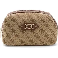 GUESS toilettas accessoiretas Samantha Toiletry Beauty Latte Logo / Brown bruine