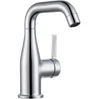 CECIPA MAX Wastafelkraan Wastafelmengkraan voor Badkamer - Eéngreepskraan voor Warm en Koud Water met Vervangbare Perlator - 360° Draaibare Uitloop - Chroom