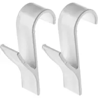 Kadax haken voor handdoekradiatoren, 2 stuks, radiatorhaken om handdoeken in de badkamer op te hangen, handdoekhouders voor badkamerradiatoren (wit)