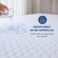 Slaaptextiel Cool Comfort Waterdichte Matrasbeschermer Molton - 100% Waterdicht & Dubbel Geweven-Lits-jumeaux (180x220 cm)