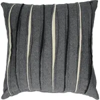 Pomax Kussen - flanel / wol - 45cm x 45cm - grijs