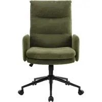 SP Ergonomische bureaustoel - Bureaustoel met armleuningen - Ergonomische relaxfauteuil (kasjmier) - Groen - 72cm x 72cm x 106cm