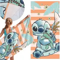 Sarcia.eu DISNEY Stitch Oranje, SNELDROGEND Strandlaken, badlaken VOOR MEISJES, 100% KATOEN 70x140 cm OEKO-TEX