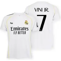 Real Madrid 25/26 Vinicius Home Short Sleeve T-shirt Wit XL Man