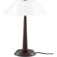 Globen Lighting Ligna tafellamp bruin gebeitst, Ø29x39,2 cm