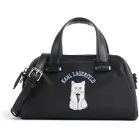 Karl Lagerfeld Schoudertas 'Ikon Choupette' lichtblauw / zwart / wit