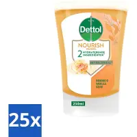 Dettol 25 x No-Touch Handzeep Refill Extra Care Honey & Sheabutter 250 ml - Handzeep - Antibacterieel - Honing - Galamboter - Hygiëne