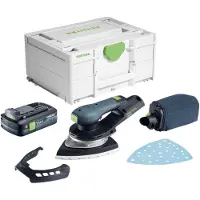 Festool DTSC 200-Basic accu-deltaschuurmachine 18 V 145 x 195 mm borstelloos + 1x accu 4,0 Ah + Systainer - zonder lader