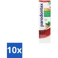 Parodontax 10 x - Tandpasta - Herbal Twist - Ginger & Mint - 75ml - Bloedend Tandvlees - Tandplak - Gember - Munt - Tandvleesbescherming