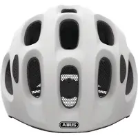ABUS Kinderhelm Youn-I MIPS - Fietshelm met licht, reflectoren en bescherming tegen impact (MIPS) - voor meisjes en jongens - Mat wit, maat M (52-57 cm)