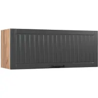 Vicco Hangkast Fame-Line, Donkergrijs/Goudkleurig Eiken, 100 cm