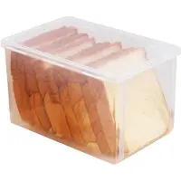 LONGZIMING - Broodbewaarbox - Brooddoos - Opbergcontainer - Luchtdichte Afsluiting - Transparant Ontwerp - Voedselveilige Kunststof - Veelzijdig Gebruik - Ruimtebesparend - 1 Stuk