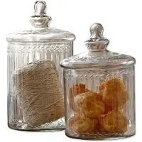 Loberon Glazen pot set van 2 Maledisant