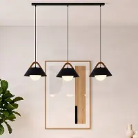 Luminex Hanglamp Funda, dimbaar, zwart, Woon-/ Eetkamer, metaal, Scandinavisch, hanglamp