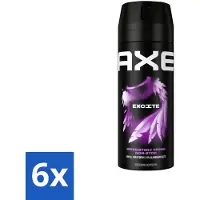 Axe 6 x - Deodorant Bodyspray - 48hrs Fresh - Excite - Crisp Coconut & Black Pepper - 150 ml - Deodorant - Deodorant Spray - Excite - Kokosnoot - Zwarte Peper