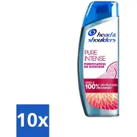 Head & shoulders 10 x - Anti-Roos Shampoo - Pure Intense - Grapefruit - 250 ml - Voordeelverpakking - 10 stuks