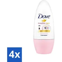 Dove 4 x Invisible Touch - Floral Care - Deodorant Roll-on - Waterlelie & Roos - 50 ml - Deodorant - Antitranspirant - - Invisible Touch - Waterlelie