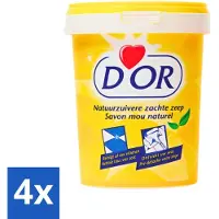 D'Or - Natuurzuivere Zachte Zeep - Vast Zeepmiddel - Voor Vloeren en Was - 1 kg - Voordeelverpakking - 4 stuks