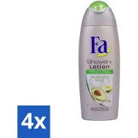 Fa - Douchecrème Met Lotion - Avocado - 250 ml - Voordeelverpakking - 4 stuks