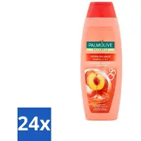 Palmolive 24 x - Naturals - 2in1 Shampoo - Perzik - Hydra Balance - 350 ml - 2-in-1 Shampoo - Perzik Shampoo - Hydraterende Shampoo - Shampoo Voor Droog Haar - Shampoo Voor Dagelijks Gebruik