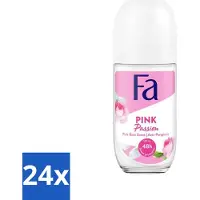 Fa Deodorant Roller Pink Passion 50 ml - Voordeelverpakking - 24 stuks