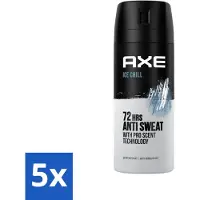 Axe - Deodorant Spray - 72hrs Anti Sweat - Ice Chill - 150 ml - Bulkverpakking - 5 stuks