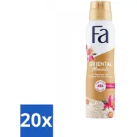 Fa - Oriental Moments - Deodorant Spray - Woestijnroos & Sandelhout - 150 ml - Bulkverpakking - 20 stuks
