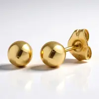 Cavill - Gouden Oorknopjes 375 Geelgoud - 4 mm Ronde Minimalistische Oorbellen - Comfortabel, Tijdloos & Elegant Dagelijks Draagbaar