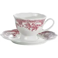 Bricard Fleury Koffiekoppenset - 12-delig - 225 ml - Roze