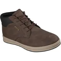 SKECHERS Heren Waterproof Sneakers: Palmiro - Wallace bruin (42), Plat, Veters, Casual 211461