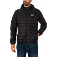 EA7 Winterjas zwart / wit