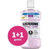 Listerine 1+1 Gratis: Mondwater Total Care Mild Mint Alcoholvrij 500 Ml