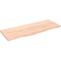 vidaXL Tafelblad 100x40x2 cm onbehandeld massief eikenhout