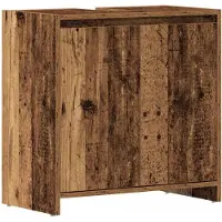 vidaXL Wastafelkast 60x33x60 cm bewerkt hout oud houtkleurig