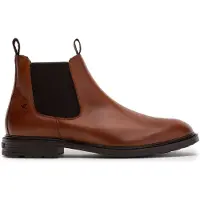 Van lier Cognac Bern leren chelsea boots | Maat 42