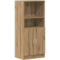 vidaXL Keukenkast 57x41,5x131,5 cm bewerkt hout artisanaal eiken