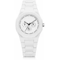 LGT JWLS Windsor Wit Kunststof Horloge met Strakke Analoge Wijzerplaat