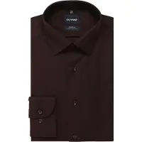 Olymp Luxor Modern Fit Overhemd bordeaux, Faux-uni