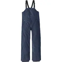 Patagonia - Kinder skibroeken - K's Powder Town Bibs New Navy voor Unisex van Gerecycled Polyester - Kindermaat M - Marine blauw