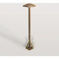 MORETTI Sokkellamp buiten Aura Frame, brons / oud-messing, Messing, Landelijk, Sokkellamp