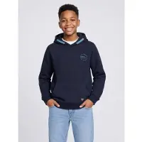 Petrol Industries rechtvallende hoodie met logo - donkerblauw Sweater Logo - maat 164