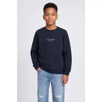 Petrol Industries rechtvallende sweater met print - marineblauw Printopdruk - maat 116