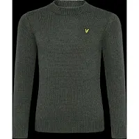 Lyle & Scott gebreide sweater - donkergroen Jongens Polyester Ronde hals - maat 170