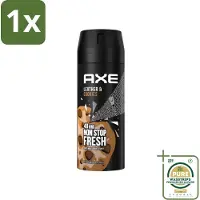 Axe 1 x - Deodorant Bodyspray - 48hrs Fresh - Leather & Cookies - 150 ml- Deodorant - Bodyspray - 48 Uur Bescherming - Leer En Koekjes Geur - Zinktechnologie