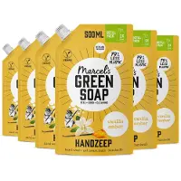Marcel's Green Soap handzeep - Vanilla & Amber navulling 6 x 500 ml