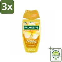 Palmolive 3 x Douchegel Aroma Essence Forever Happy 250 ml - Grootverpakking - Douchegel - Frangipani - Neroli - - Aroma Essence