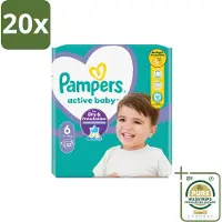 Pampers 20 x Active Baby Luiers Maat 6 (13-18 kg) 32 stuks per verpakking - Grootverpakking - Baby Luiers - Bescherming Tegen Doorlekken - Bewegingsvrijheid - Comfort - Droogheid