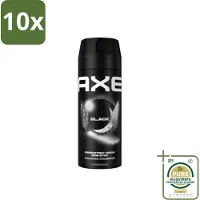 Axe 10 x - Deodorant Bodyspray - 48hrs Fresh - Black - Frozen Pear & Cedarwoord - 150 ml - Grootverpakking - 48 Uur Bescherming - Deodorant Spray - Bevroren Peer - Cedarwood - 0% Aluminiumzouten