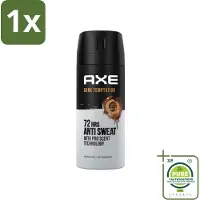 Axe 1 x - Deodorant Spray - 72hrs Anti Sweat - Dark Temptation - 150 ml - Anti-transpirant - Deodorant - Dark Temptation - Chocolade Geur - Kruiden Geur